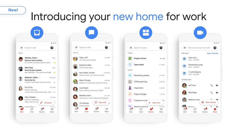 Google Chat for mobile screenshots